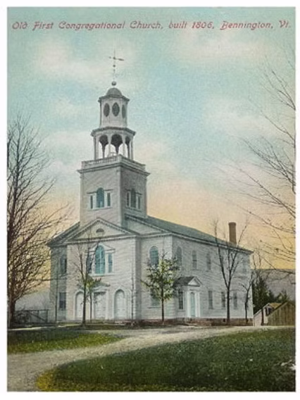 Colonial white church